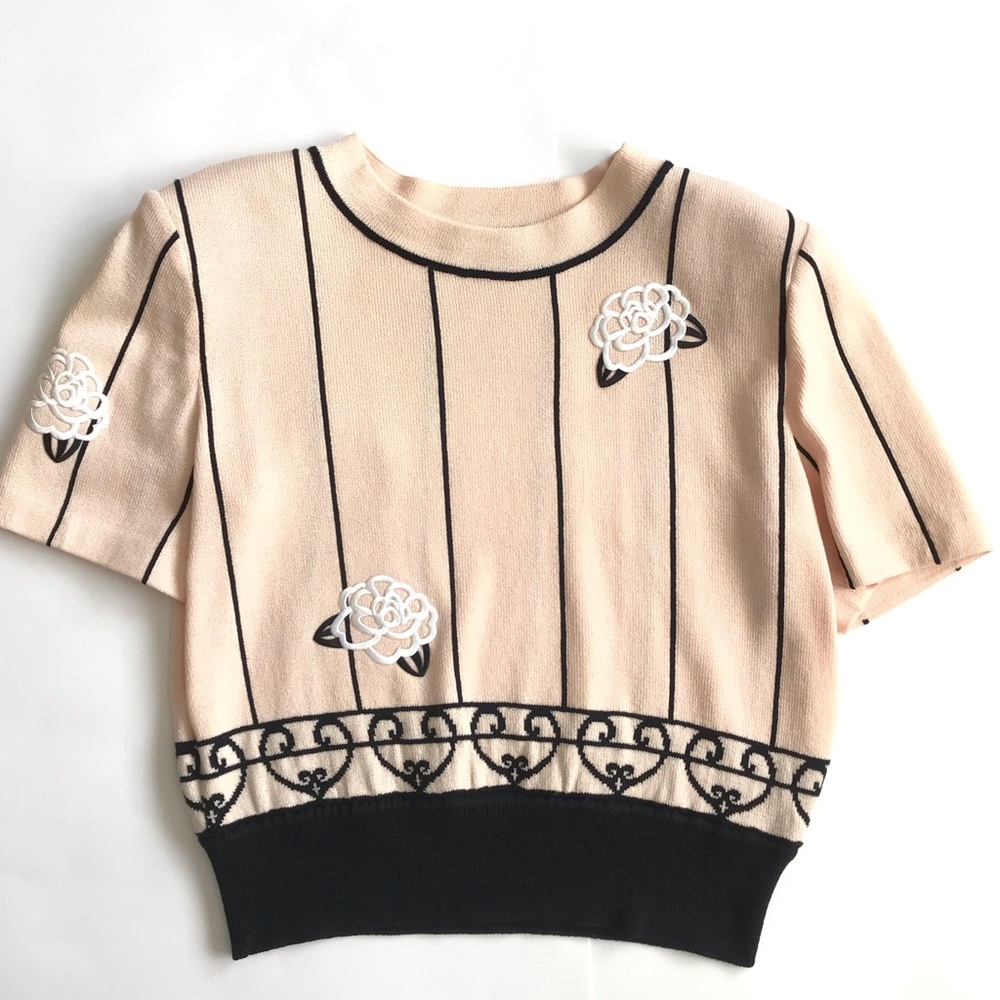 St John by Marie Gray size L stripped Tee
